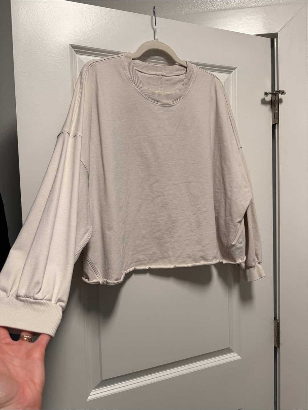 lululemon athletica Cream Boxy Cropped Crewneck Sweatshirt